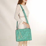 American Darling Hand Tooled Genuine Leather Women Bag Western Handbag Purse