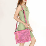 American Darling Hand Tooled Genuine Leather Women Bag Western Handbag Purse