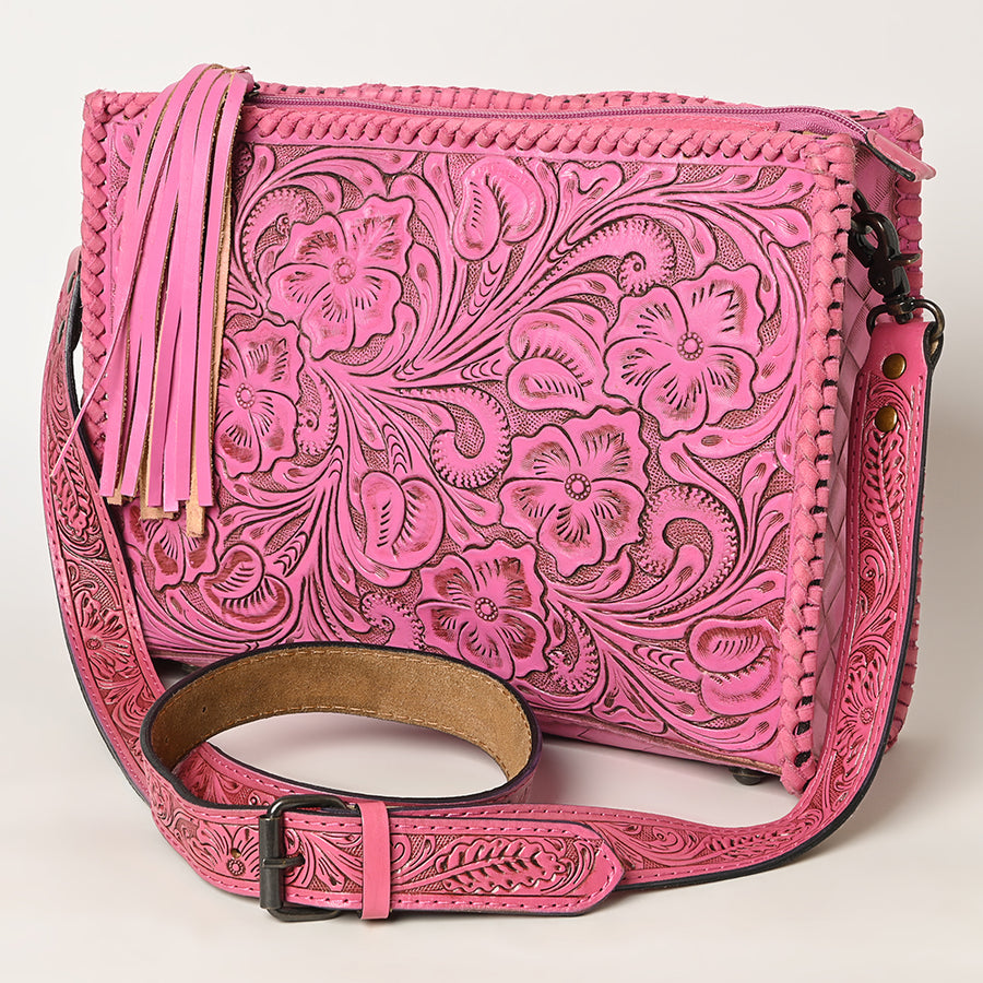 American Darling Hand-Tooled Western Leather Crossbody Bag - Genuine Carved Artisan Women's Purse - Uhorse