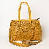 American Darling Hand Tooled Leather Tote Bag  Western Floral Carved Purse