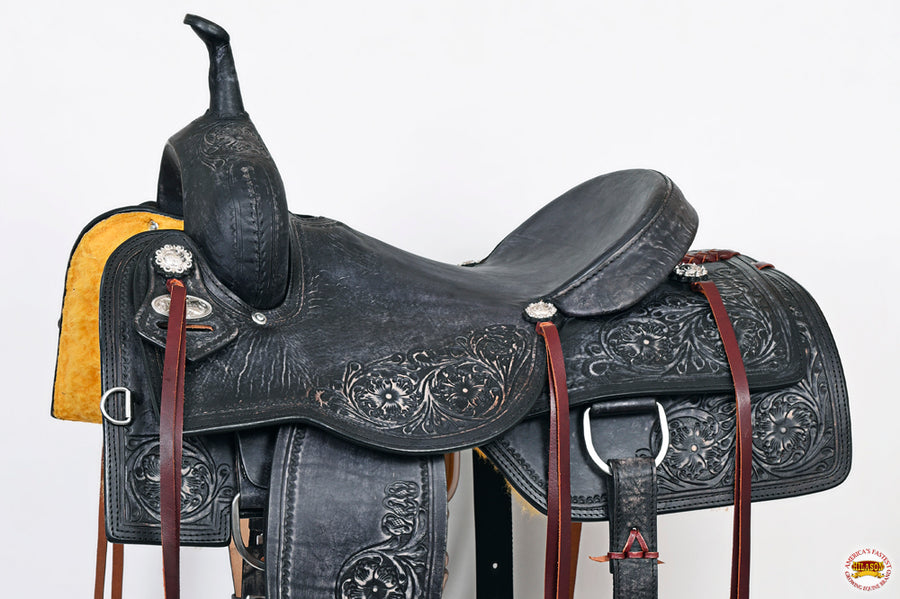 HILASON Western Horse Cutting Cutter Trail Pleasure American Leather Saddle