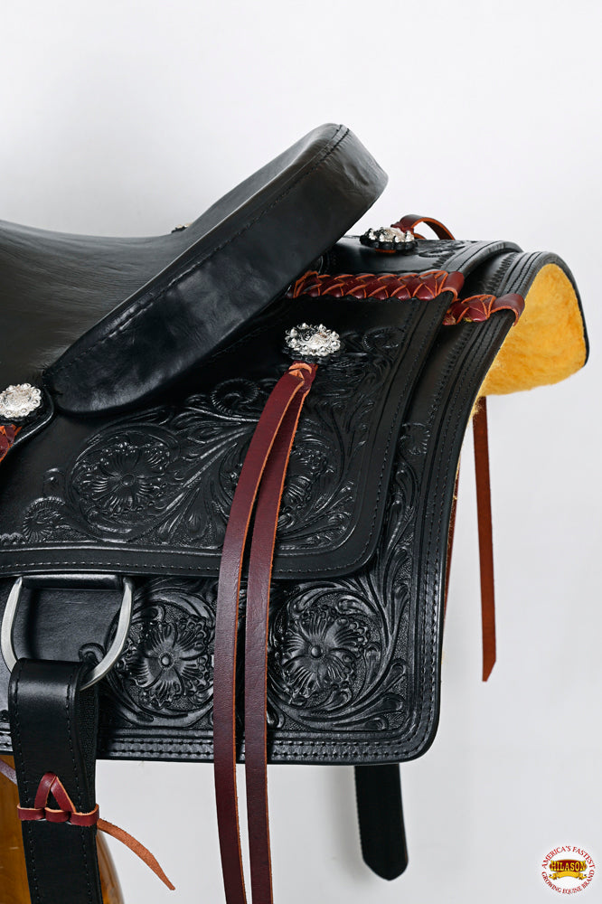 HILASON Western Horse Cutting Cutter Trail Pleasure American Leather Saddle