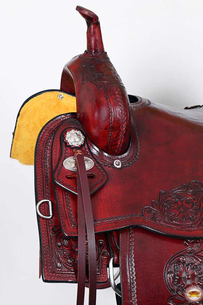 HILASON Western Horse Cutting Cutter Trail Pleasure American Leather Saddle