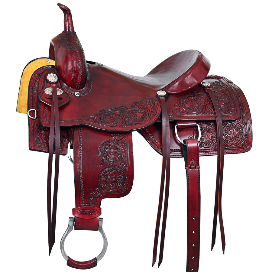 HILASON Western Horse Cutting Cutter Trail Pleasure American Leather Saddle - Uhorse