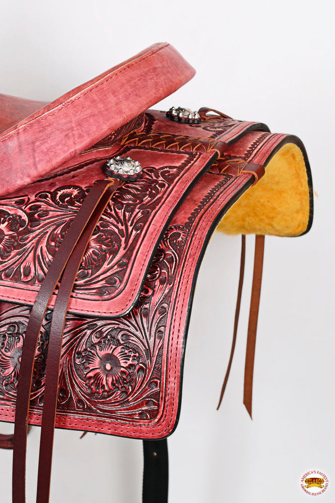 HILASON Western Horse Cutting Cutter Trail Pleasure American Leather Saddle
