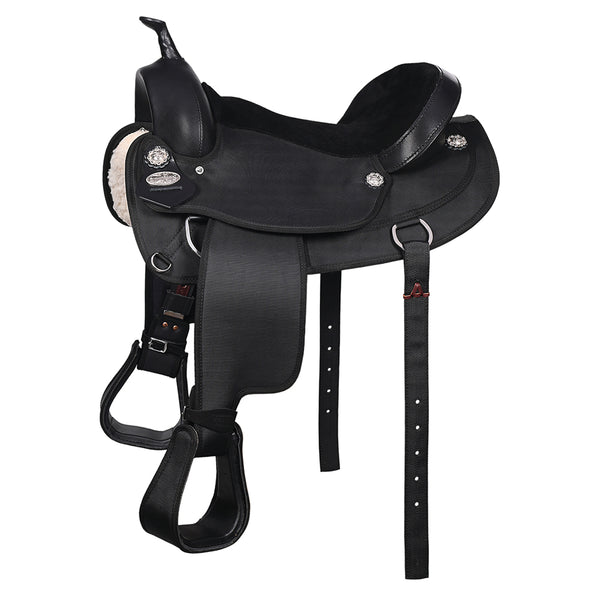 Hilason Flex Tree Western Horse Saddle Cordura Synthetic Trail and Pleasure - Uhorse