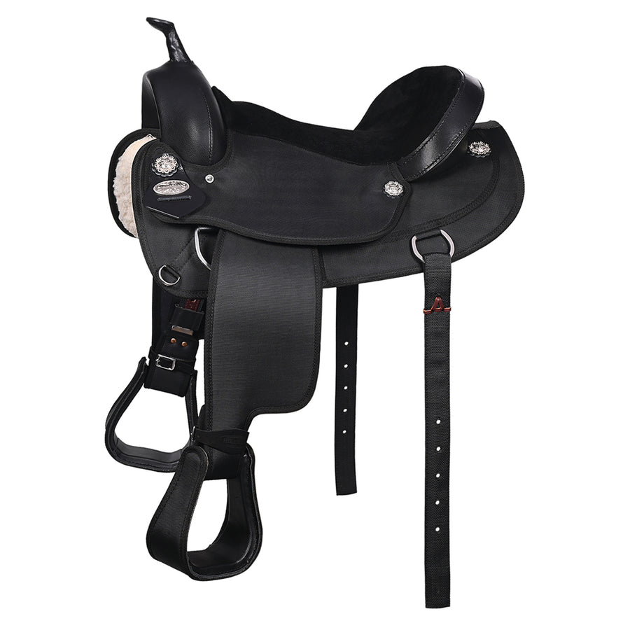 Hilason Flex Tree Western Horse Saddle Cordura Synthetic Trail and Pleasure - Hilason