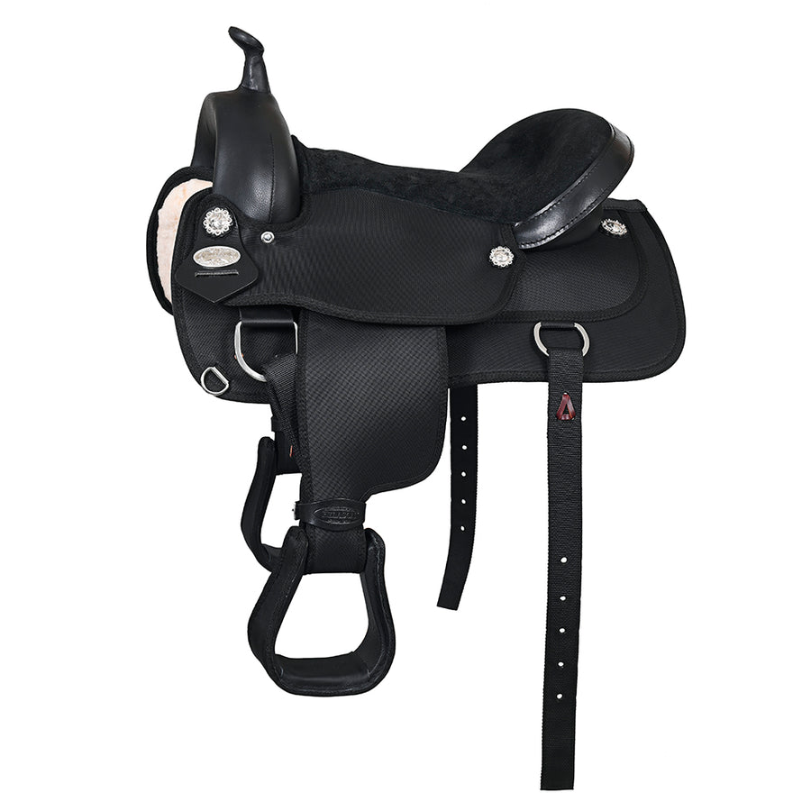 Hilason Flex Tree Western Horse Saddle Cordura Synthetic Trail and Pleasure - Uhorse
