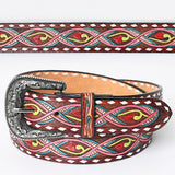 American Darling ADBLF150-L Beautifully Hand Tooled Genuine American Leather Belt Men and  Women