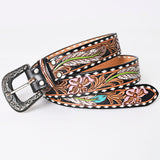 American Darling ADBLF155-L Beautifully Hand Tooled Genuine American Leather Belt Men and  Women