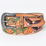 American Darling ADBLF160-L Beautifully Hand Tooled Genuine American Leather Belt Men and  Women