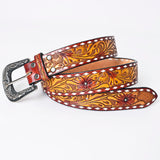 American Darling ADBLF164-L Beautifully Hand Tooled Genuine American Leather Belt Men and  Women