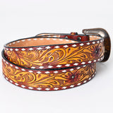 American Darling ADBLF164-L Beautifully Hand Tooled Genuine American Leather Belt Men and  Women