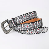 American Darling ADBLF165-L Beautifully Hand Tooled Genuine American Leather Belt Men and  Women