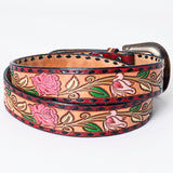 American Darling ADBLF167-L Beautifully Hand Tooled Genuine American Leather Belt Men and  Women