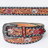 American Darling ADBLF170-M Beautifully Hand Tooled Genuine American Leather Belt Men and  Women