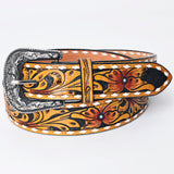 American Darling ADBLF172-M Beautifully Hand Tooled Genuine American Leather Belt Men and  Women