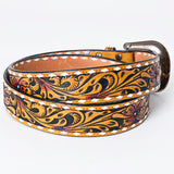 American Darling ADBLF172-M Beautifully Hand Tooled Genuine American Leather Belt Men and  Women