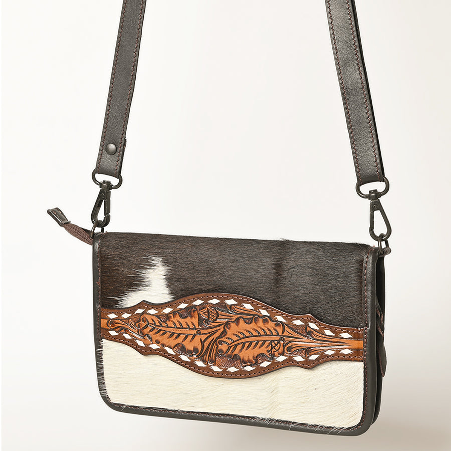 American Darling Cross Body I Hand Tooled Hair-On Genuine Leather Women Bag Western Handbag Purse - Uhorse