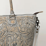 American Darling Hand-Tooled Western Leather Tote Bag | Genuine Floral Carved Shoulder Tote | Premium Artisan Design