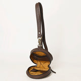 American Darling Canteen Hand Tooled Genuine Leather Women Bag Western Canteen Handbag Purse |