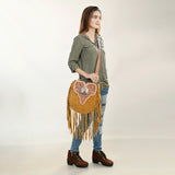 American Darling Hand Tooled Genuine Leather Women Bag Western Handbag Purse