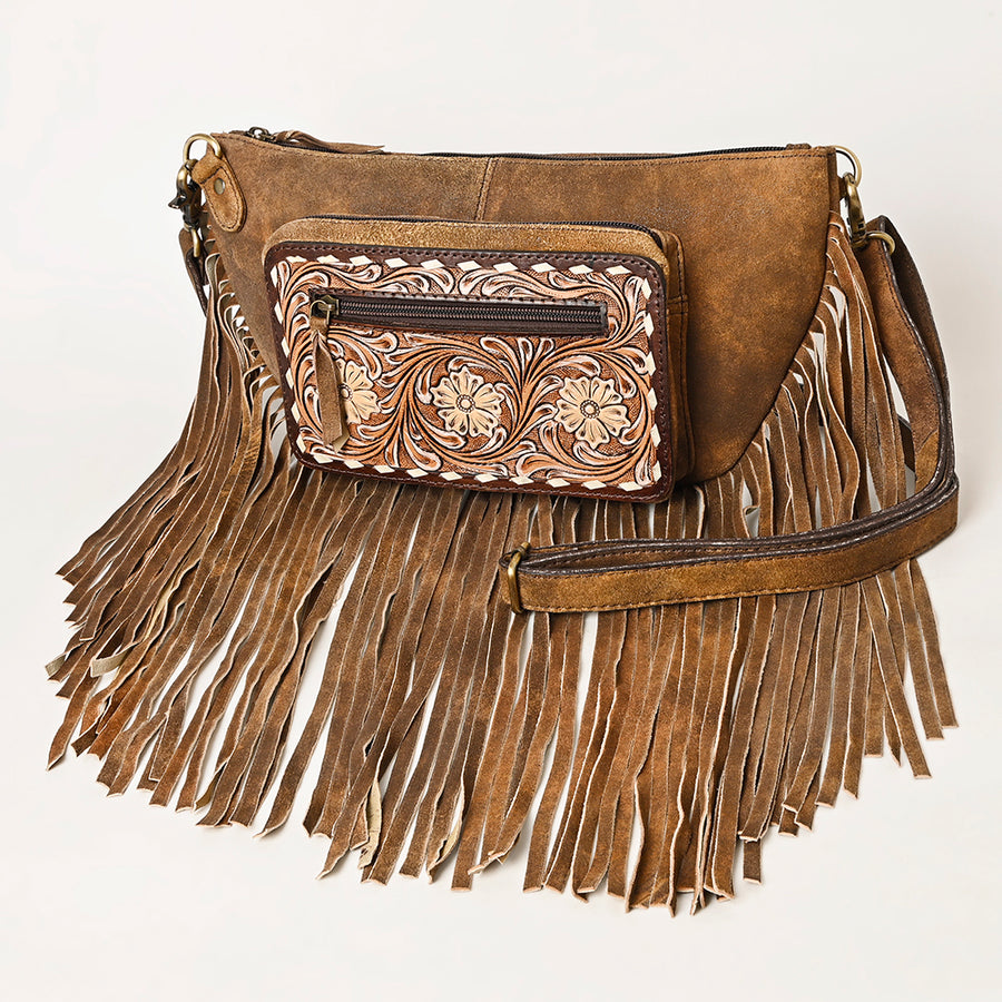 American Darling Crossbody Hand Tooled Genuine Leather Women Bag Western Handbag Purse - Hilason