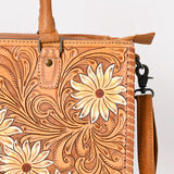 American Darling Briefcase Hand Tooled Genuine Leather Women Bag Western Handbag Purse