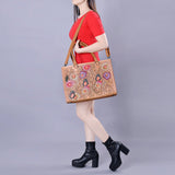 American Darling Briefcase Hand Tooled Genuine Leather Women Bag Western Handbag Purse