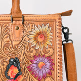 American Darling Briefcase Hand Tooled Genuine Leather Women Bag Western Handbag Purse