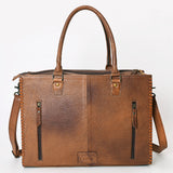 American Darling Briefcase Hand Tooled Genuine Leather Women Bag Western Handbag Purse