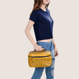 American Darling Jewelry Case Hand Tooled Genuine Leather Women Bag Western Handbag Purse