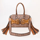 American Darling ADBG1258 Hand Tooled Hair-On Genuine Leather Women Bag Western Handbag Purse