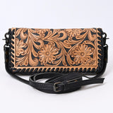 Wallet Hand Tooled Genuine Leather women bag western handbag purse