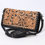 Wallet Hand Tooled Genuine Leather women bag western handbag purse