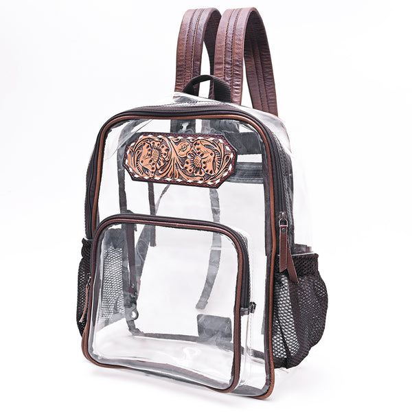 American Darling Tooled Leather Clear Backpack | Western Stadium Bag - Uhorse