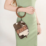 ADBG1287 American Darling Hand Tooled Hair On Genuine Leather Women Bag Western Handbag Purse