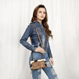 American Darling Hand Tooled Hair On Genuine Leather women bag western handbag purse