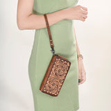 American Darling ADBG1290 Hand Tooled Genuine Leather women bag western handbag purse