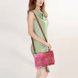 American Darling Hair-On Cowhide Wallet Bag – Genuine Leather Crossbody with Adjustable Strap and Secure Magnetic Closure