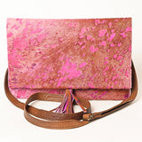 American Darling Hair-On Cowhide Wallet Bag – Genuine Leather Crossbody with Adjustable Strap and Secure Magnetic Closure