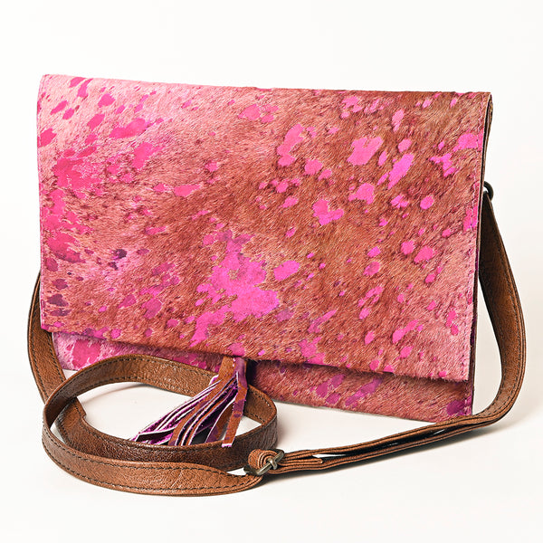 American Darling Hair-On Cowhide Western Wallet Bag - Genuine Leather Crossbody - Uhorse