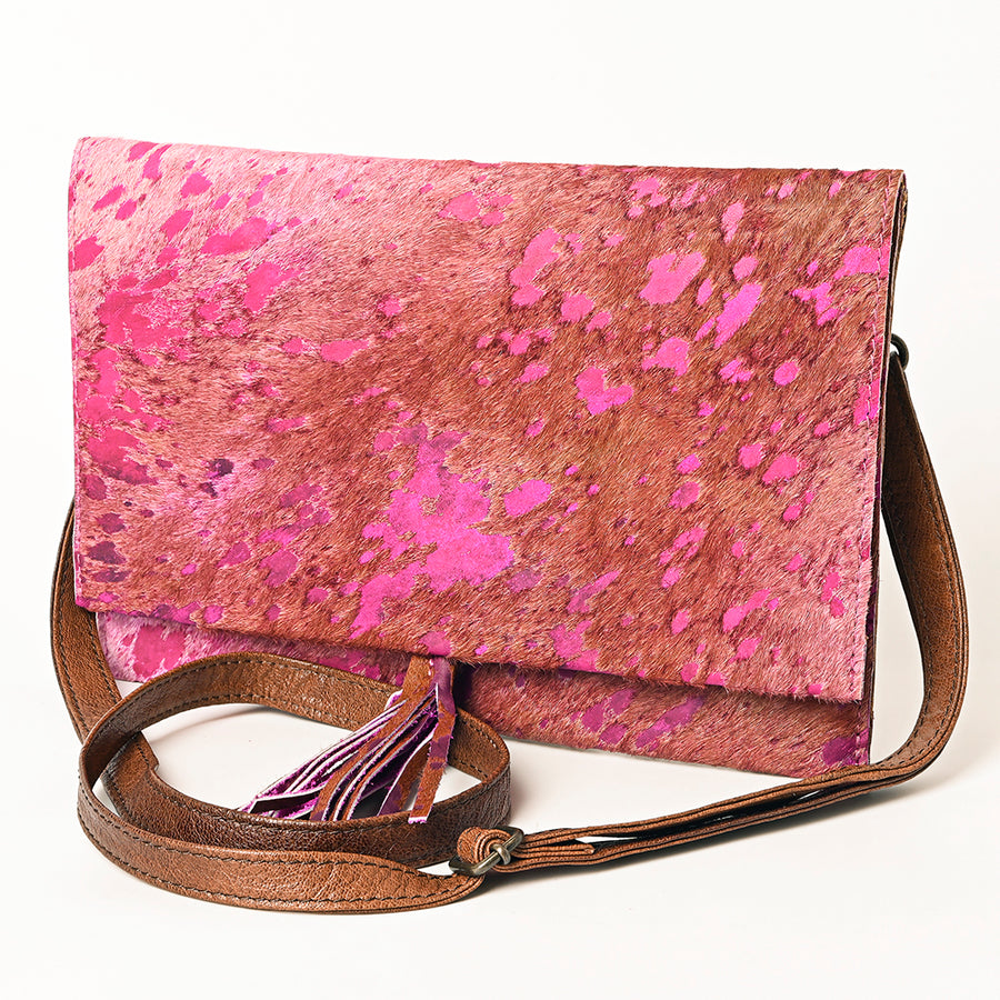 American Darling Hair-On Cowhide Western Wallet Bag - Genuine Leather Crossbody - Uhorse