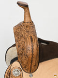 HILASON Western Horse Flex Tree Floral Trail Barrel Racing Genuine American Leather Saddle