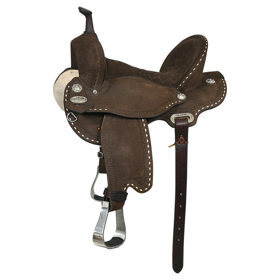 HILASON Western Horse Flex Tree Trail Barrel Racing Genuine American Leather Saddle - Uhorse