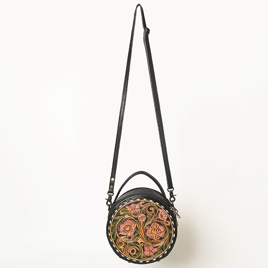American Darling Canteen Bag Hand Tooled Genuine Leather Western Women | Handbag Purse Travel Clutch