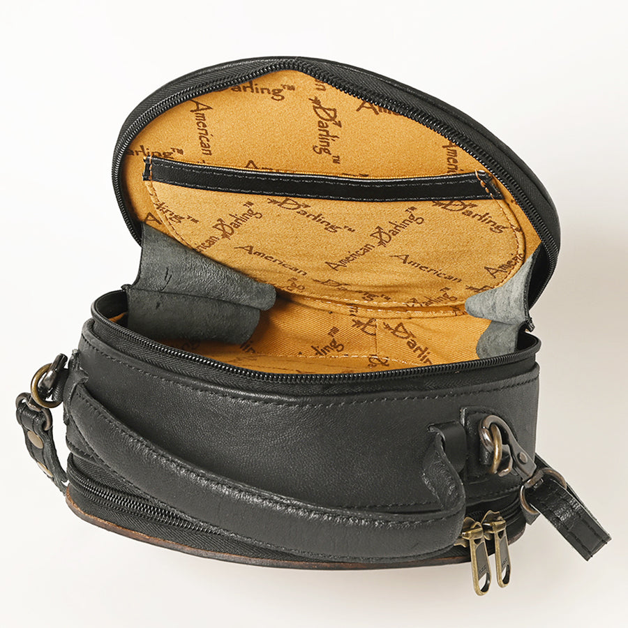 American Darling Canteen Bag Hand Tooled Genuine Leather Western Women | Handbag Purse Travel Clutch