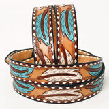 American Darling ADBLF249-L Beautifully Hand Tooled Genuine American Leather Belt Men and  Women