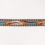 American Darling ADBLF249-L Beautifully Hand Tooled Genuine American Leather Belt Men and  Women