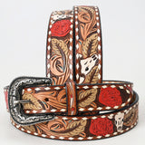 Beautifully Hand Tooled Genuine American Leather Belt Men and Women